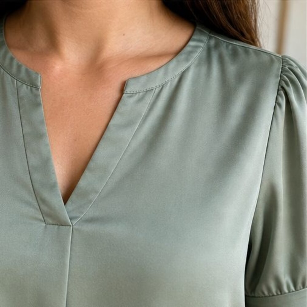 Sage Ruffle Blouse - Picture 4 of 6